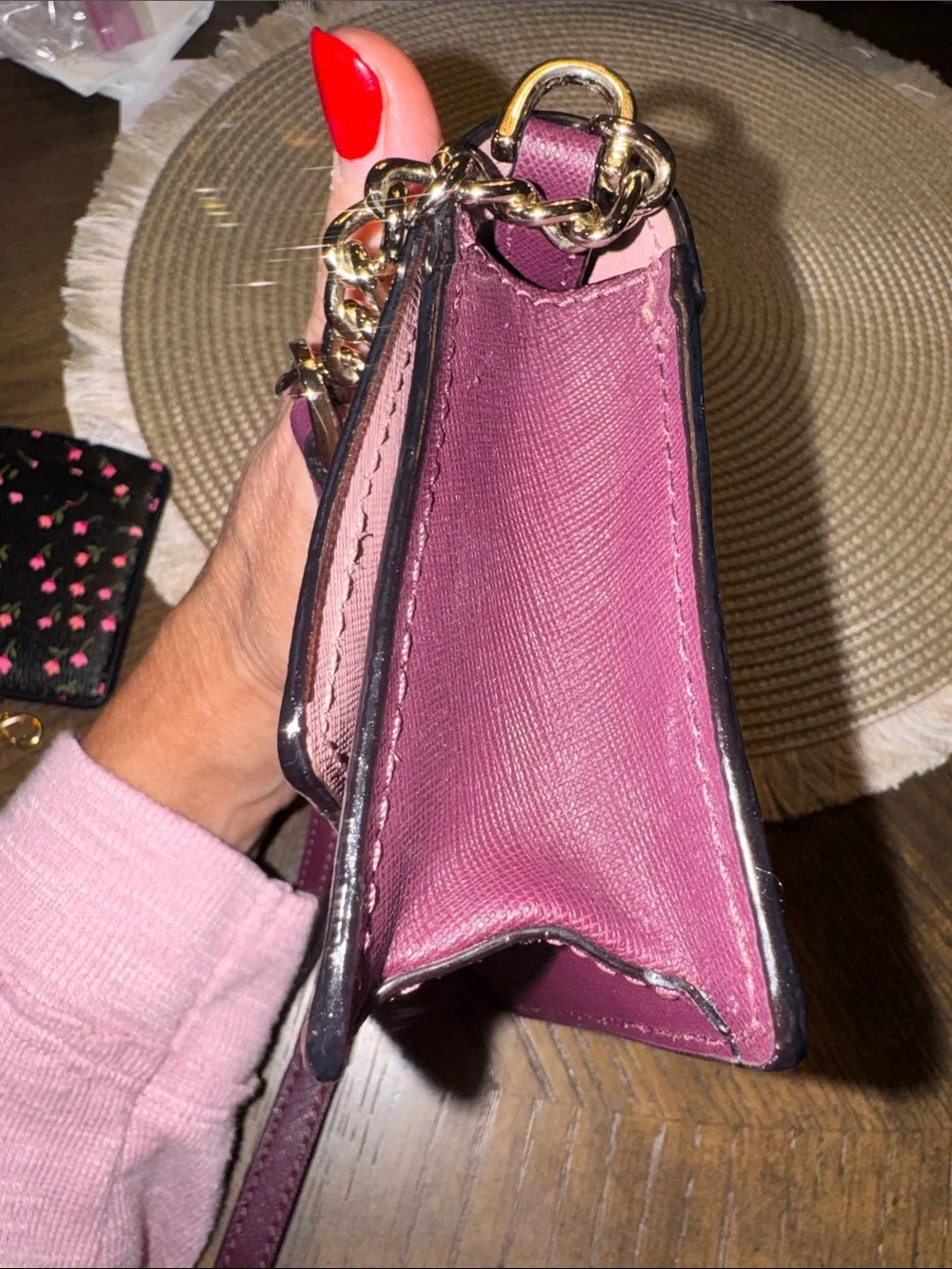 kate spade CameronTwo-Tone Pink and Plum Crossbody-Wallet